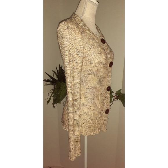 BCBGMaxAzria EarthTones Knit Button Down Sweater - Picture 5 of 8